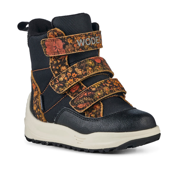 WODEN KIDS Adrian Boot Print Boots 422 Black Flower