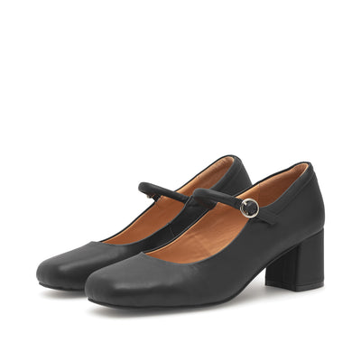 WODEN STB WOMENS Cathy Mary Jane Heels 020 Black