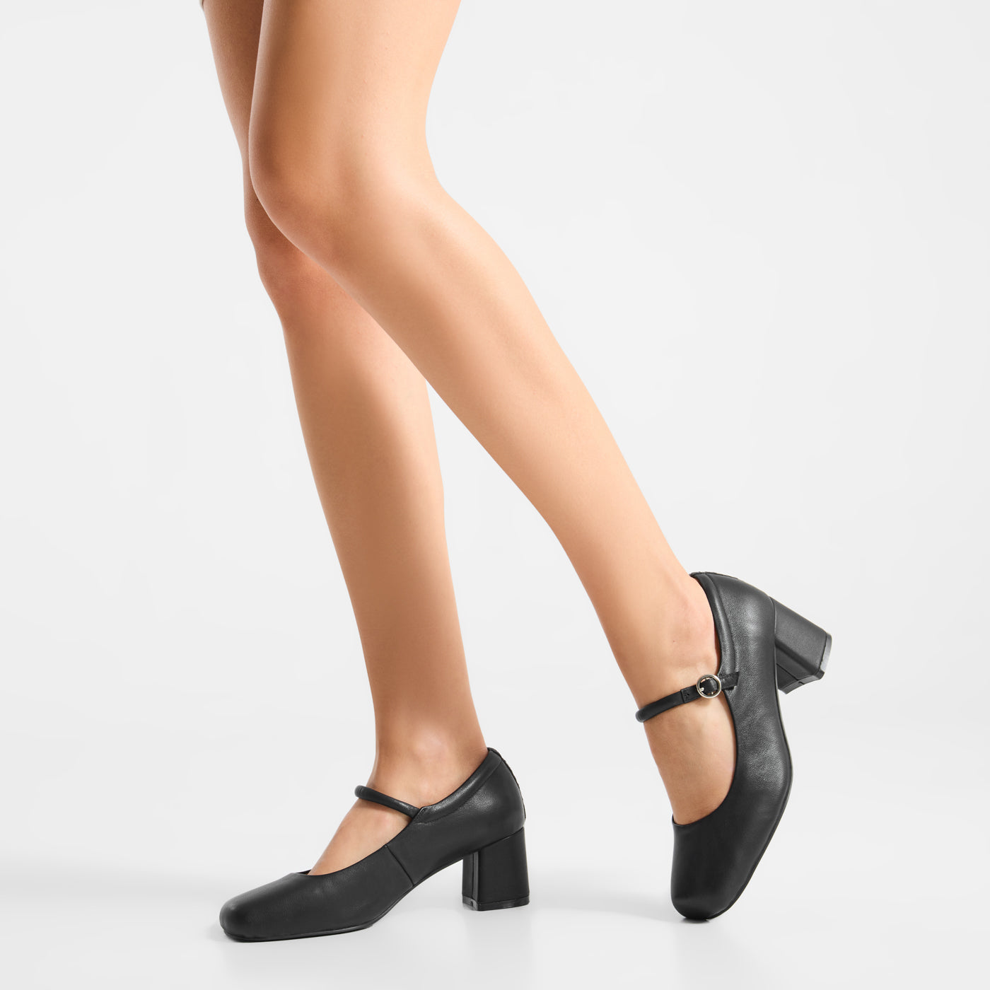 WODEN STB WOMENS Cathy Mary Jane Heels 020 Black