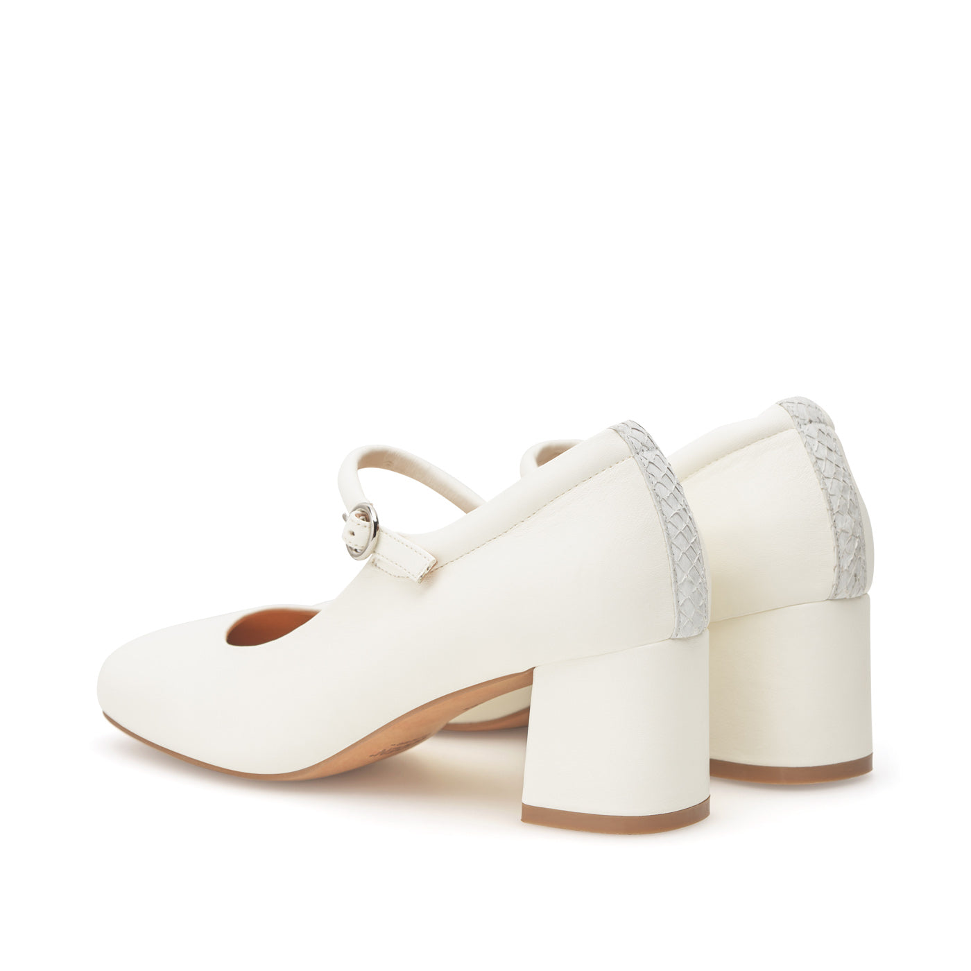 WODEN STB WOMENS Cathy Mary Jane Heels 730 Whisper White