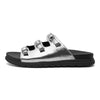 WODEN STB WOMENS Ellen Metallic Sandals 402 Black/Silver