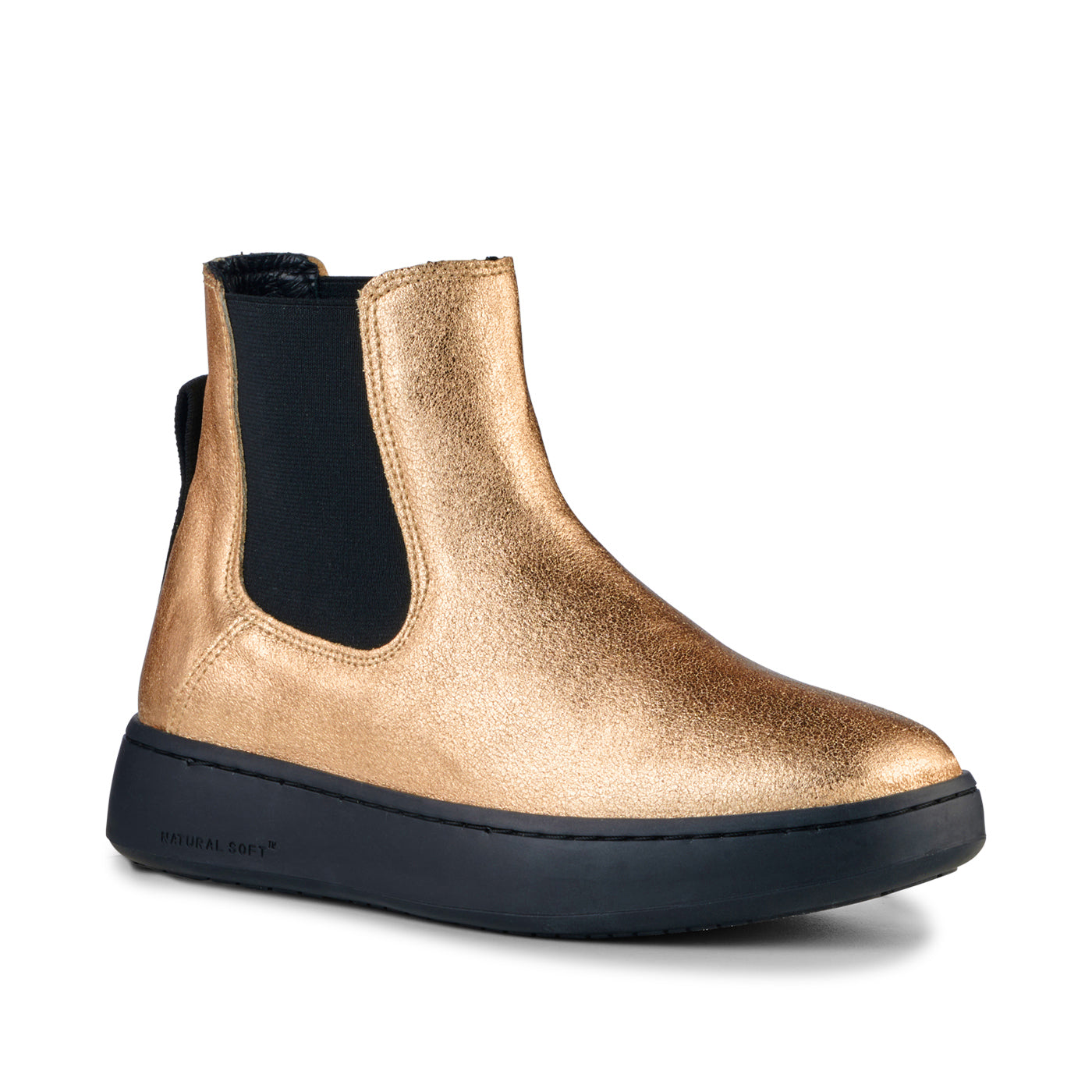 WODEN Hannah Metallic Leather Boots 045 Gold