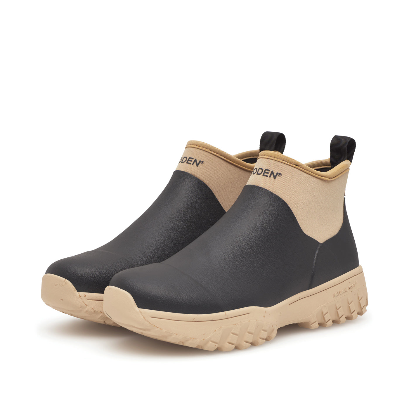 WODEN Irene Waterproof Rubber Boots 864 Black/Coffee Cream