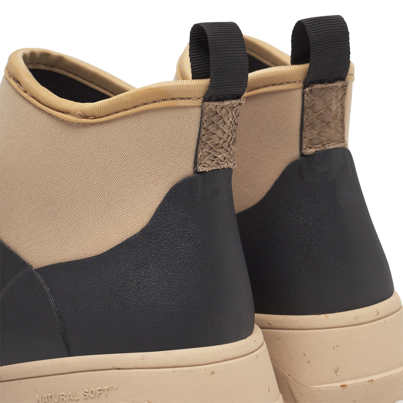 WODEN Irene Waterproof Rubber Boots 864 Black/Coffee Cream