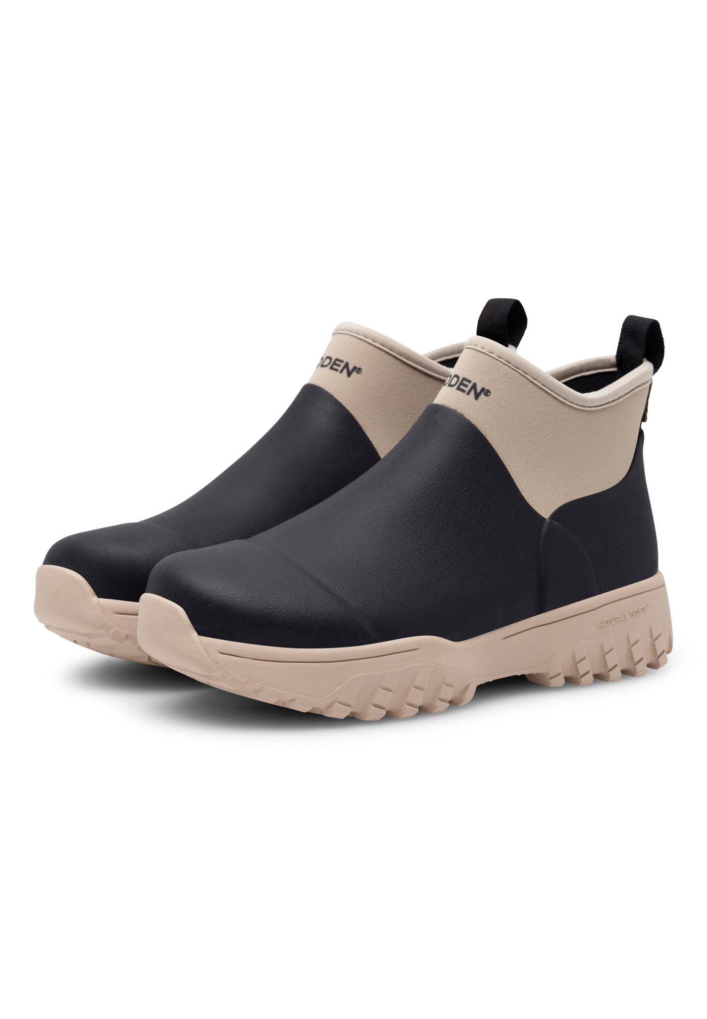 WODEN Irene Waterproof Rubber Boots 864 Black/Coffee Cream