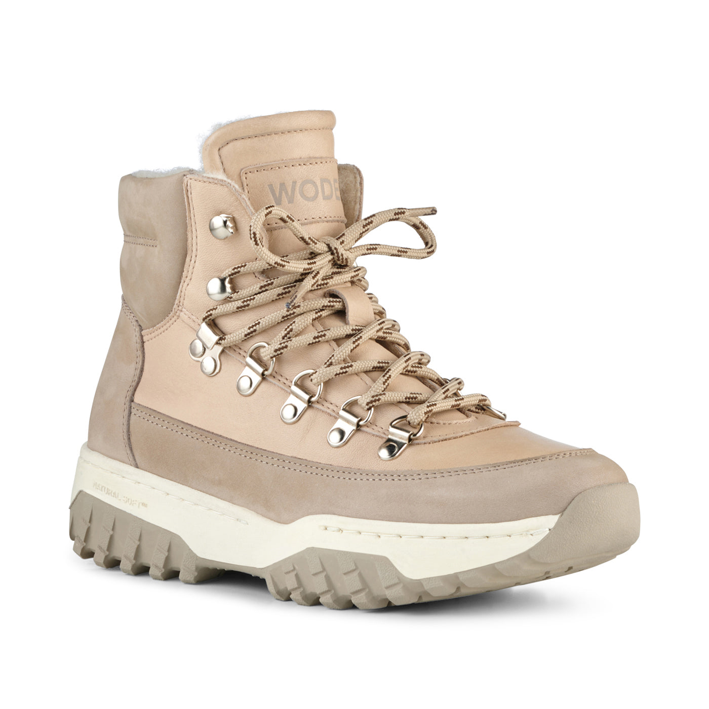 WODEN Iris Track Nubuck Mix Boots 787 Creme