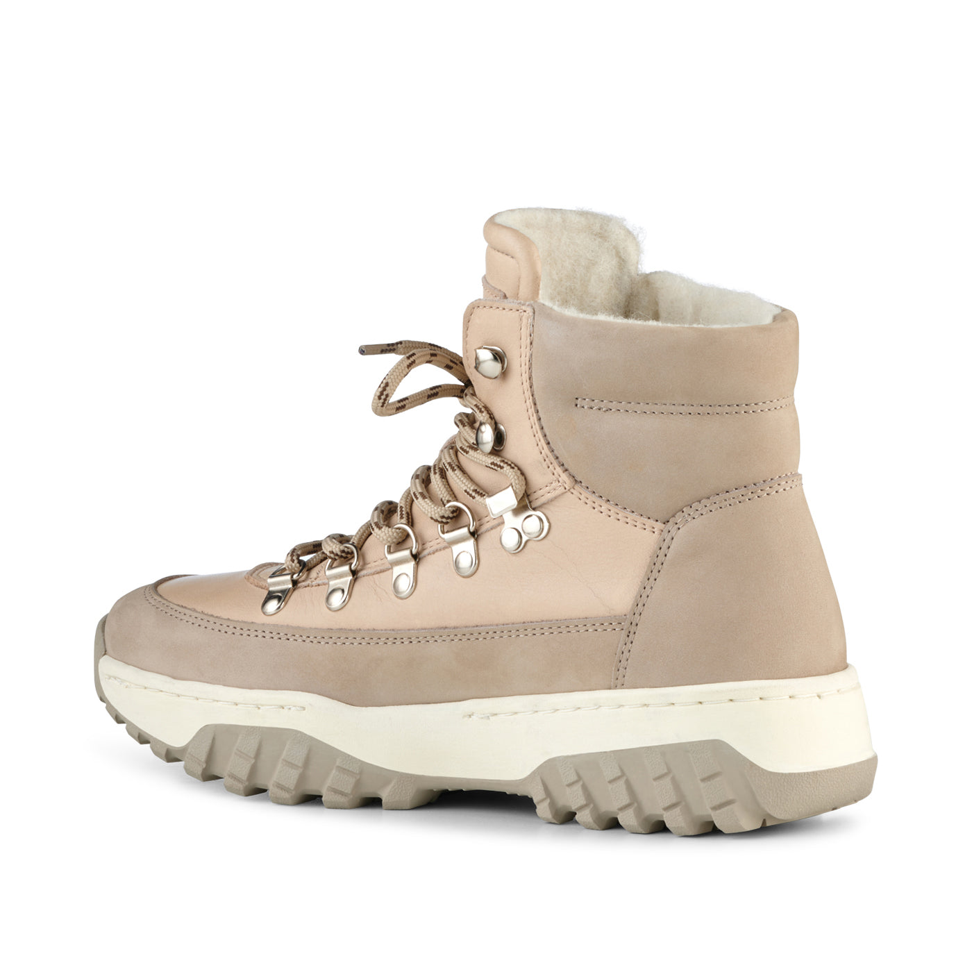 WODEN Iris Track Nubuck Mix Boots 787 Creme