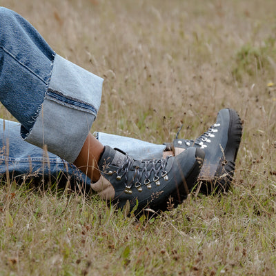 WODEN Iris Track Nubuck Mix Boots 857 Storm