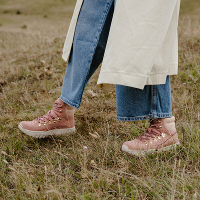 WODEN Iris Track Suede Boots 503 Dusty Rose