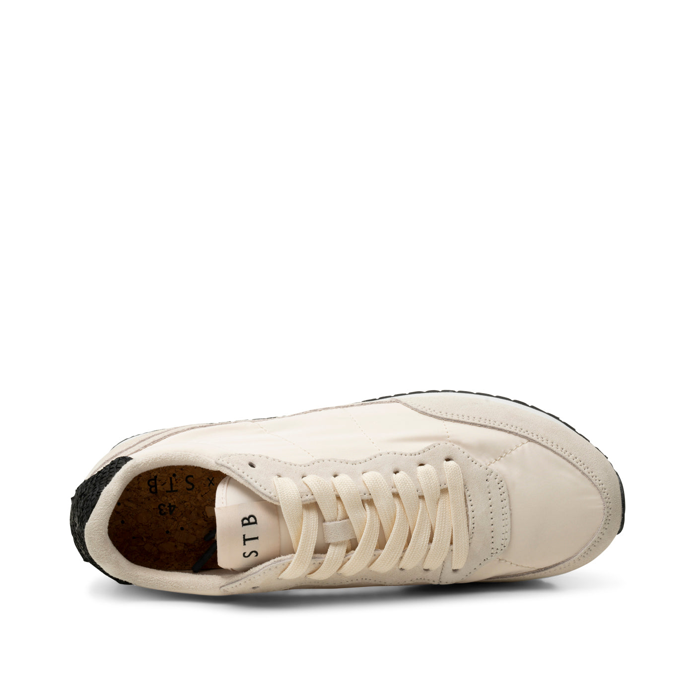 Jansen retro sneaker textile Off White woden