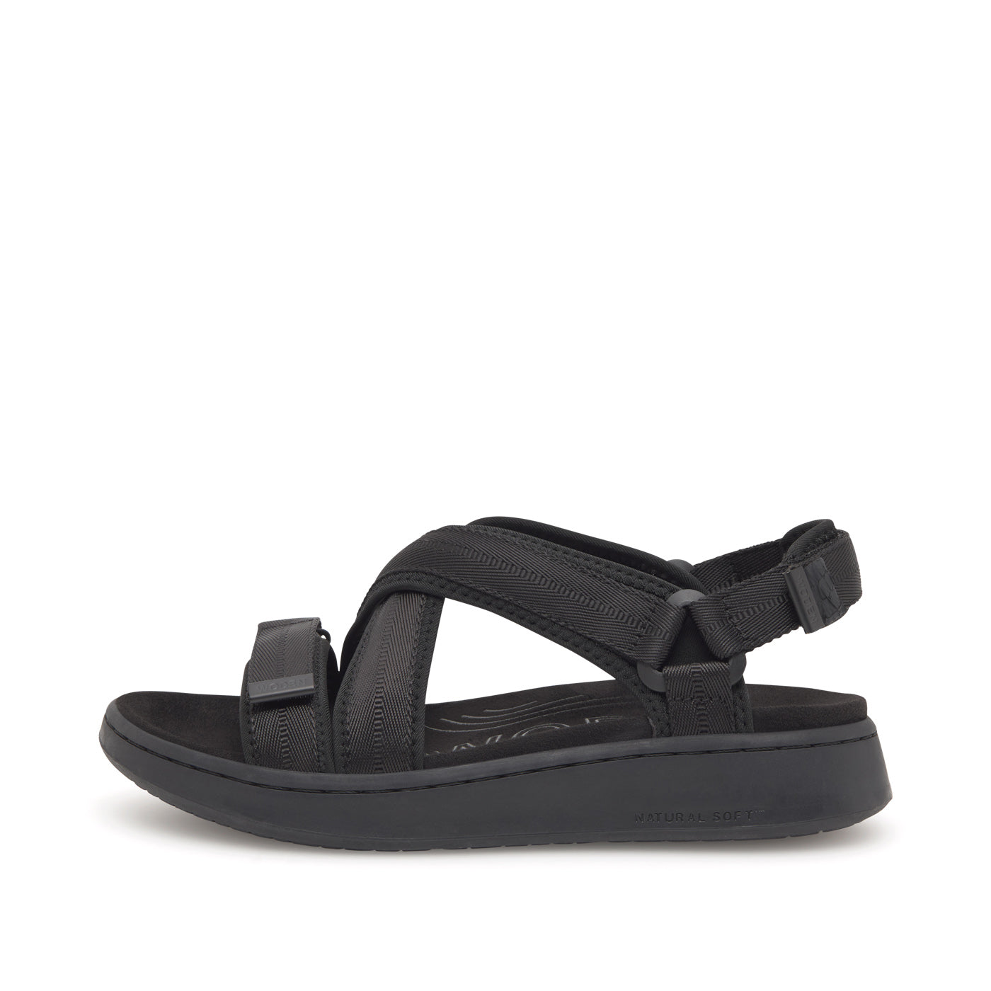 WODEN Line Cross Sandals 020 Black