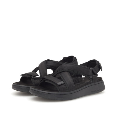 WODEN Line Cross Sandals 020 Black