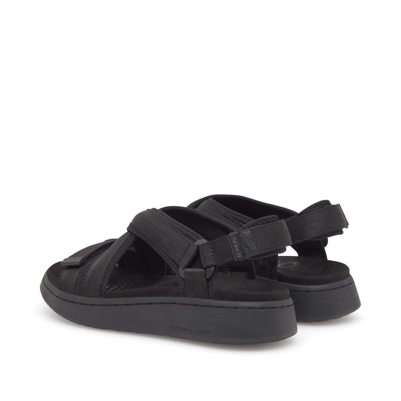 WODEN Line Cross Sandals 020 Black