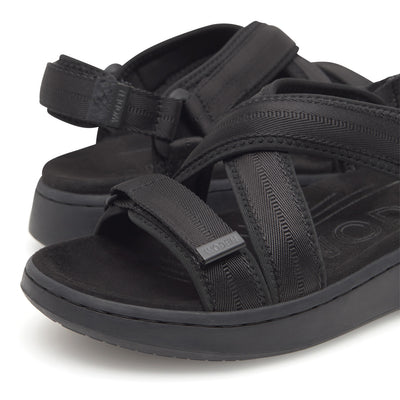 WODEN Line Cross Sandals 020 Black