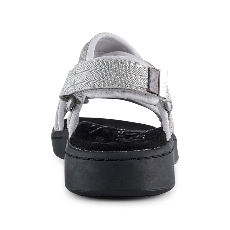 WODEN Line Cross Sandals 039 Silver