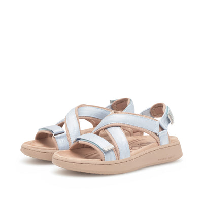 WODEN Line Cross Sandals 272 Moonstone