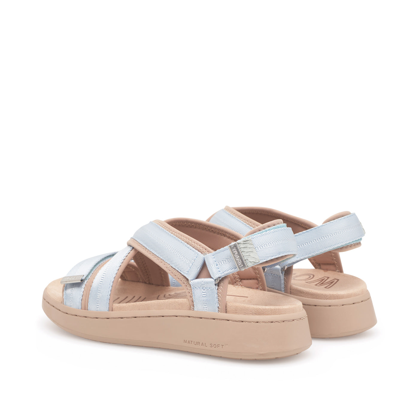 WODEN Line Cross Sandals 272 Moonstone
