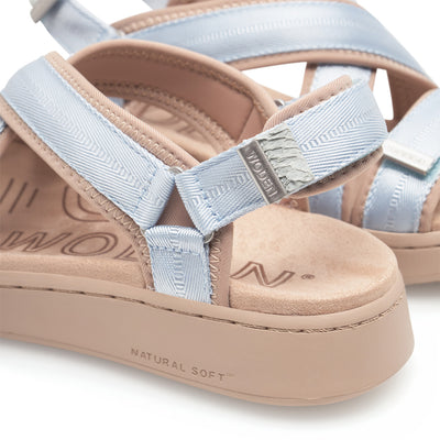 WODEN Line Cross Sandals 272 Moonstone