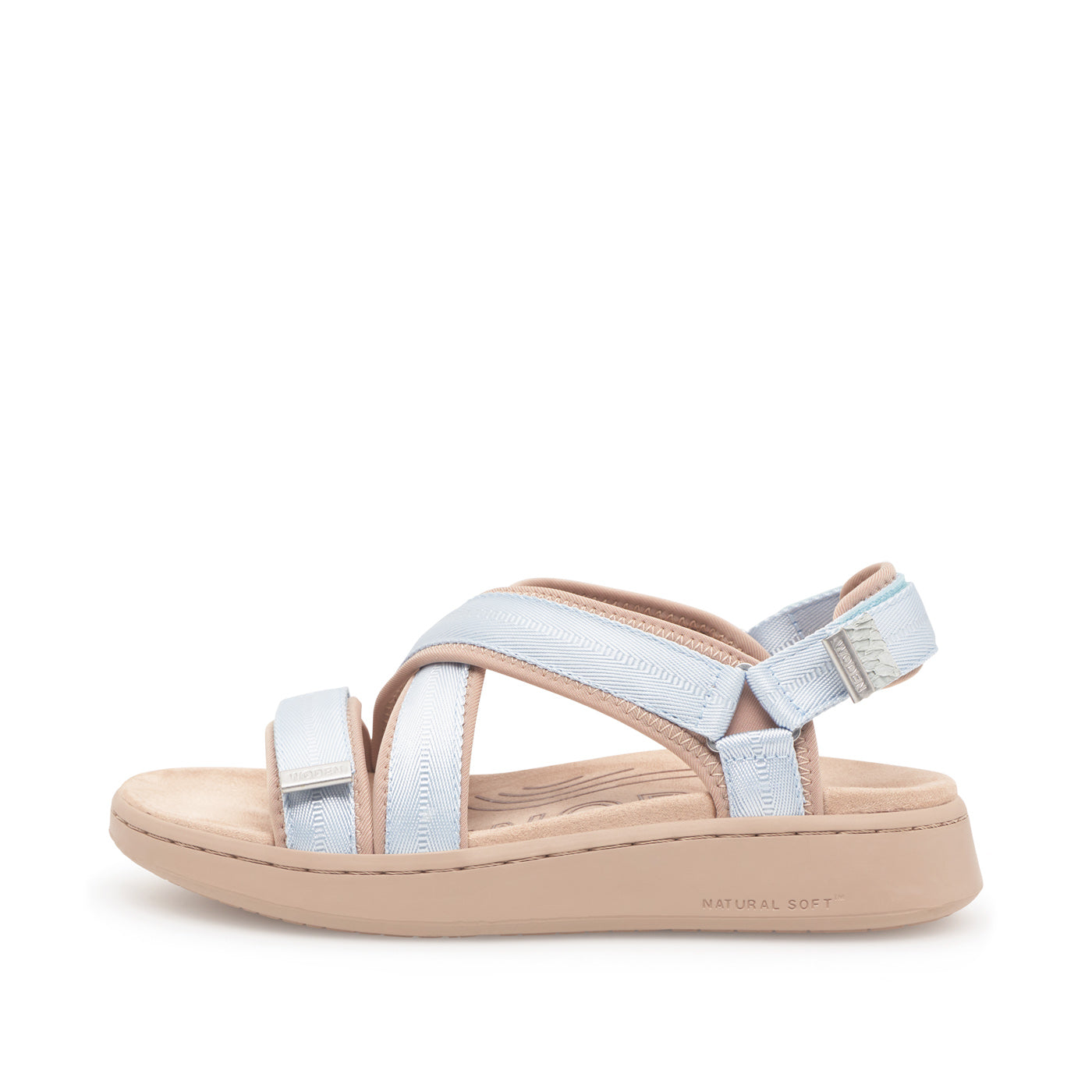 WODEN Line Cross Sandals 272 Moonstone