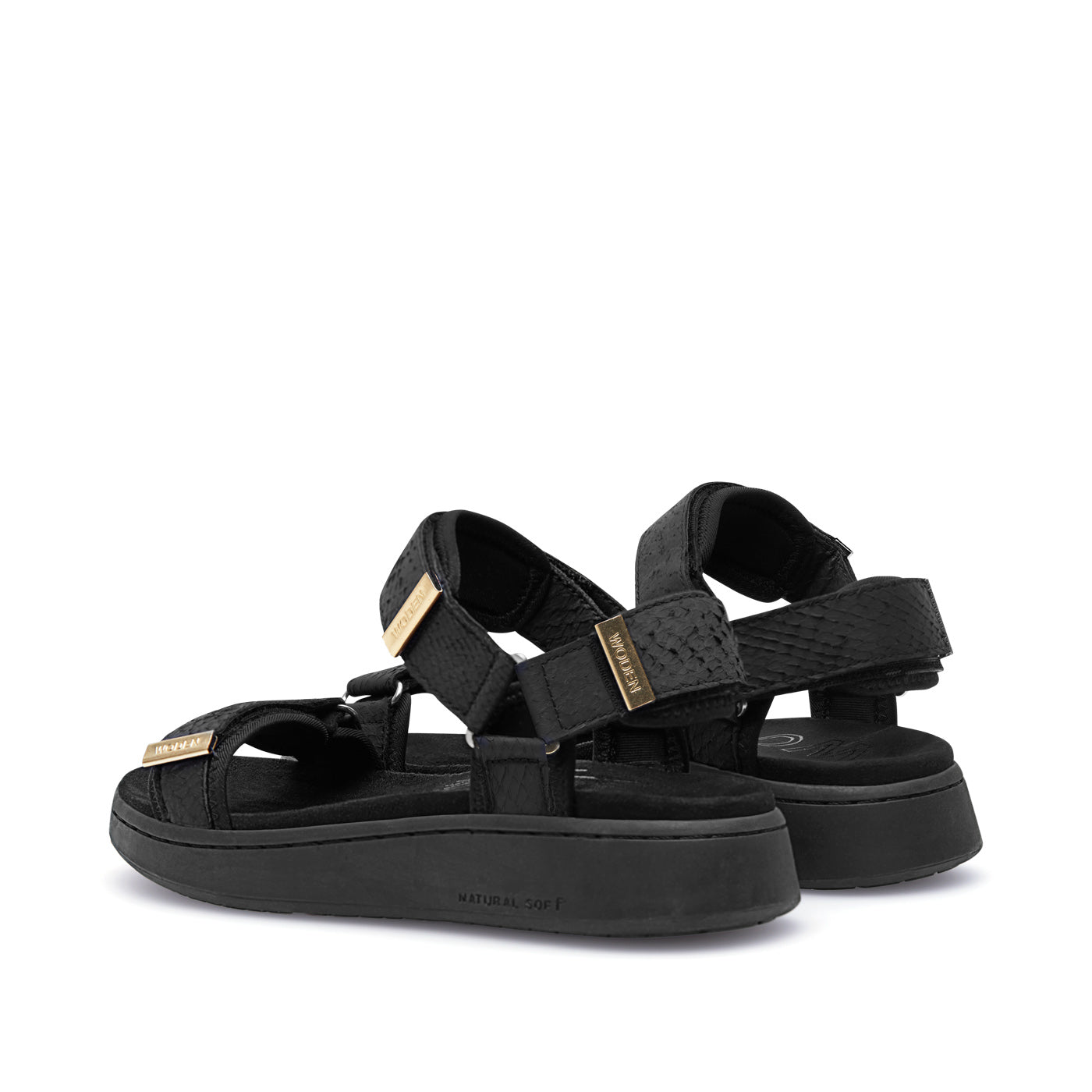 WODEN Line Fish Sandals 020 Black