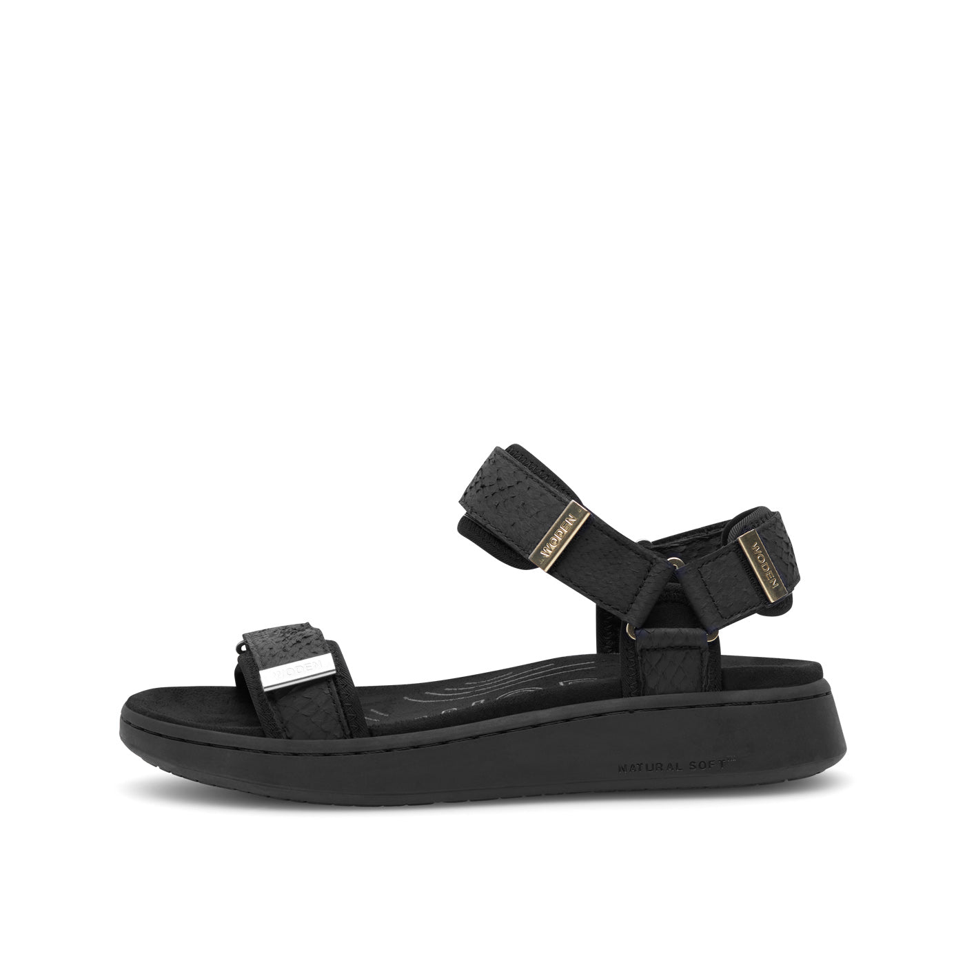 WODEN Line Fish Sandals 020 Black