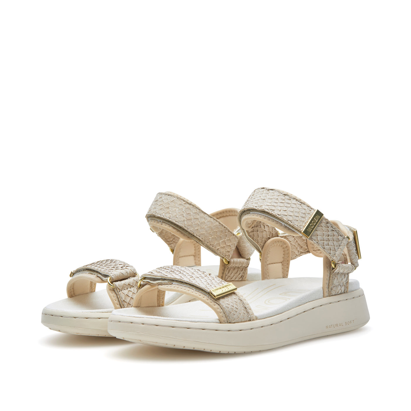 WODEN Line Fish Sandals 813 Ivory