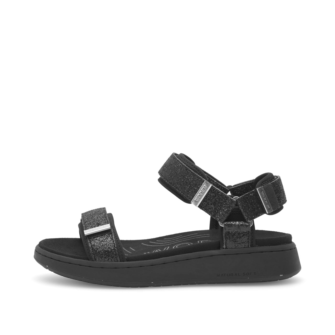 WODEN Line Glitter Sandals 020 Black