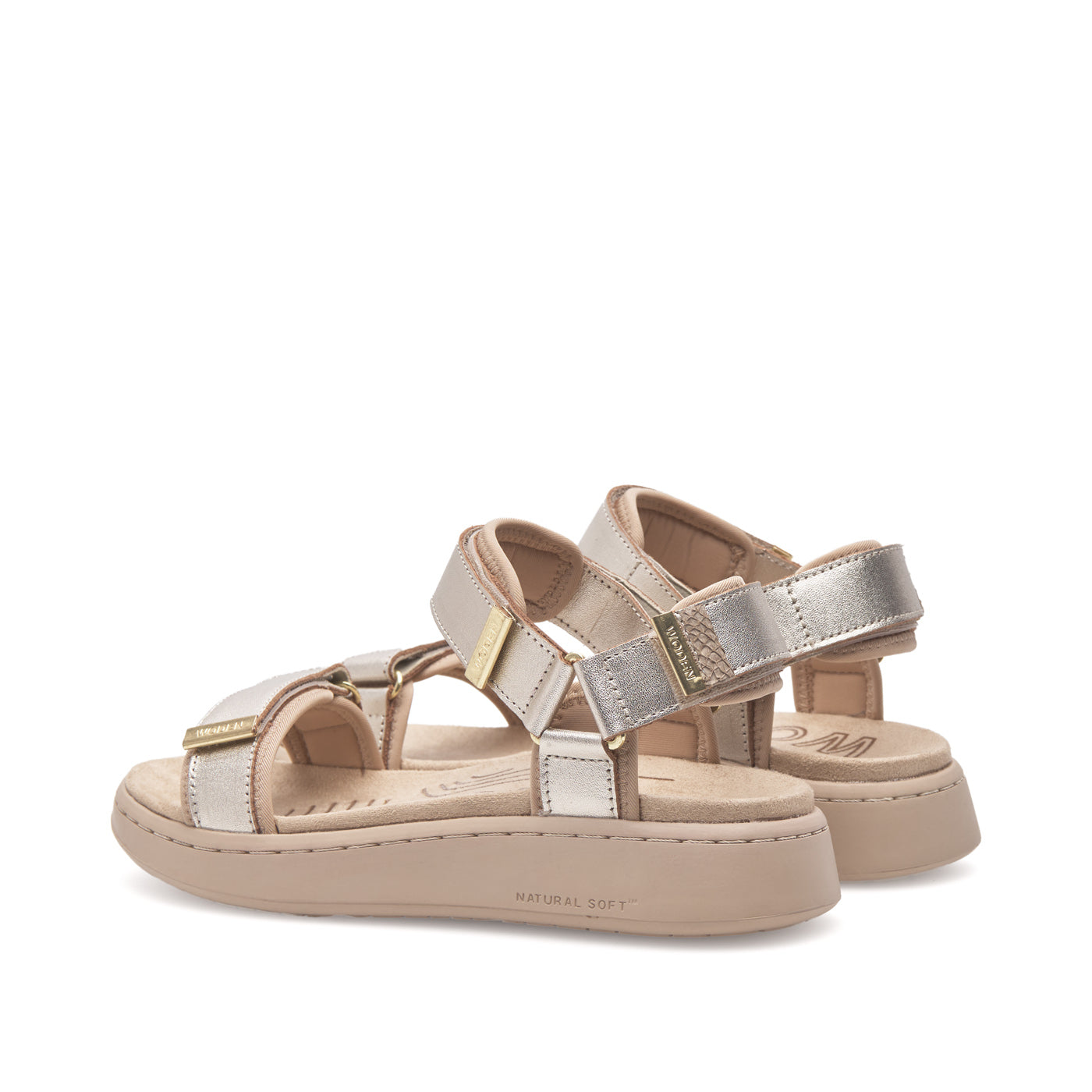 WODEN Line Metallic Sandals 045 Gold