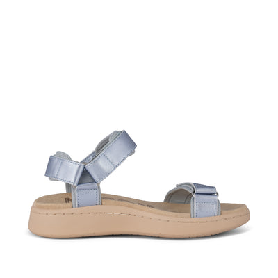 WODEN Line Metallic Sandals 522 Ice Blue