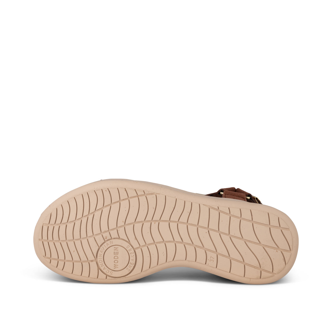 WODEN Line Suede Sandals 312 Sepia