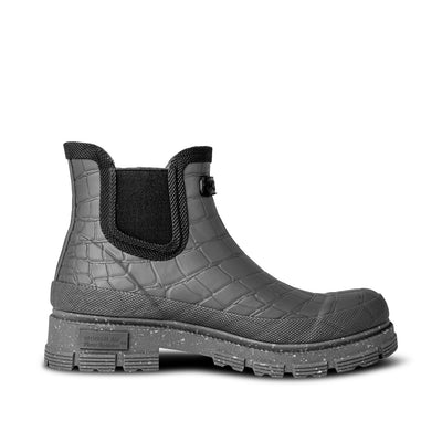 WODEN Liv Croco Waterproof Rubber Boots 020 Black