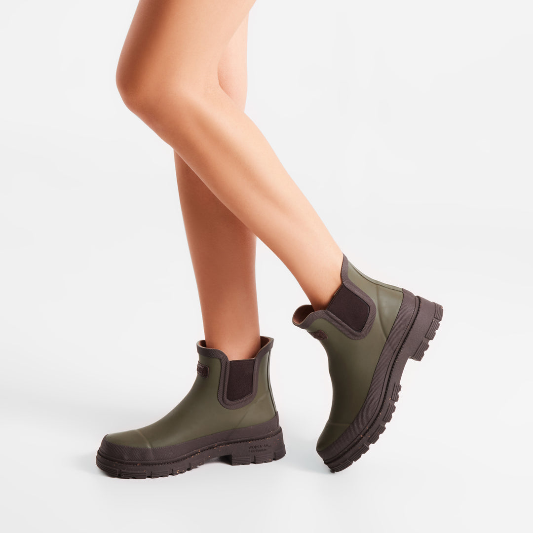 Waterproof Boots Olive Green Rain Boots Liv Waterproof Dark Olive –