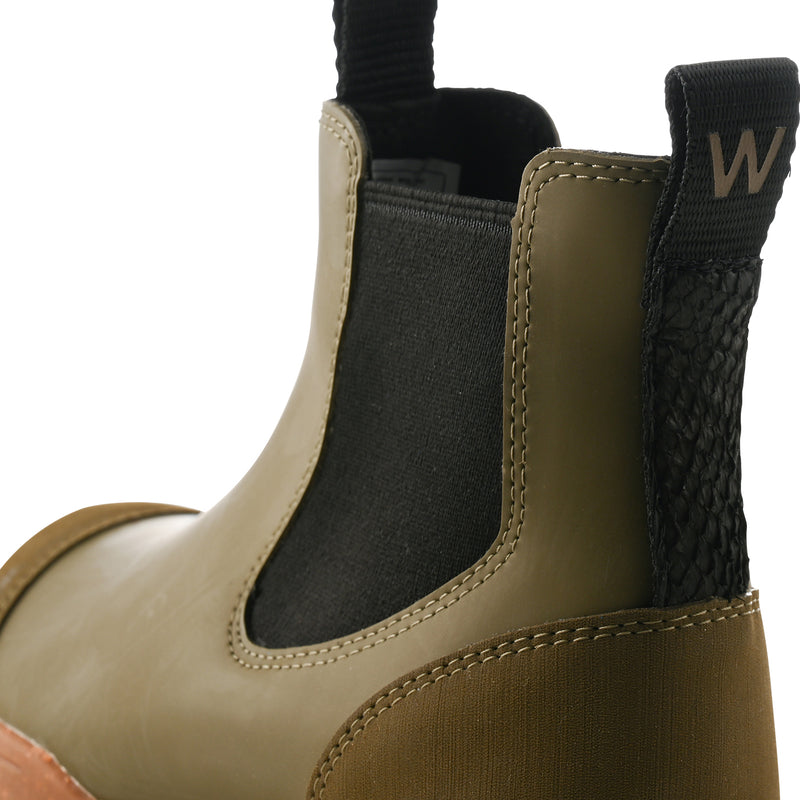 WODEN Magda Track Waterproof Rubber Boots 877 Dark Olive/Gum