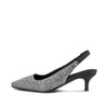 WODEN STB WOMENS Maxine Slingback Crystal Heels 020 Black