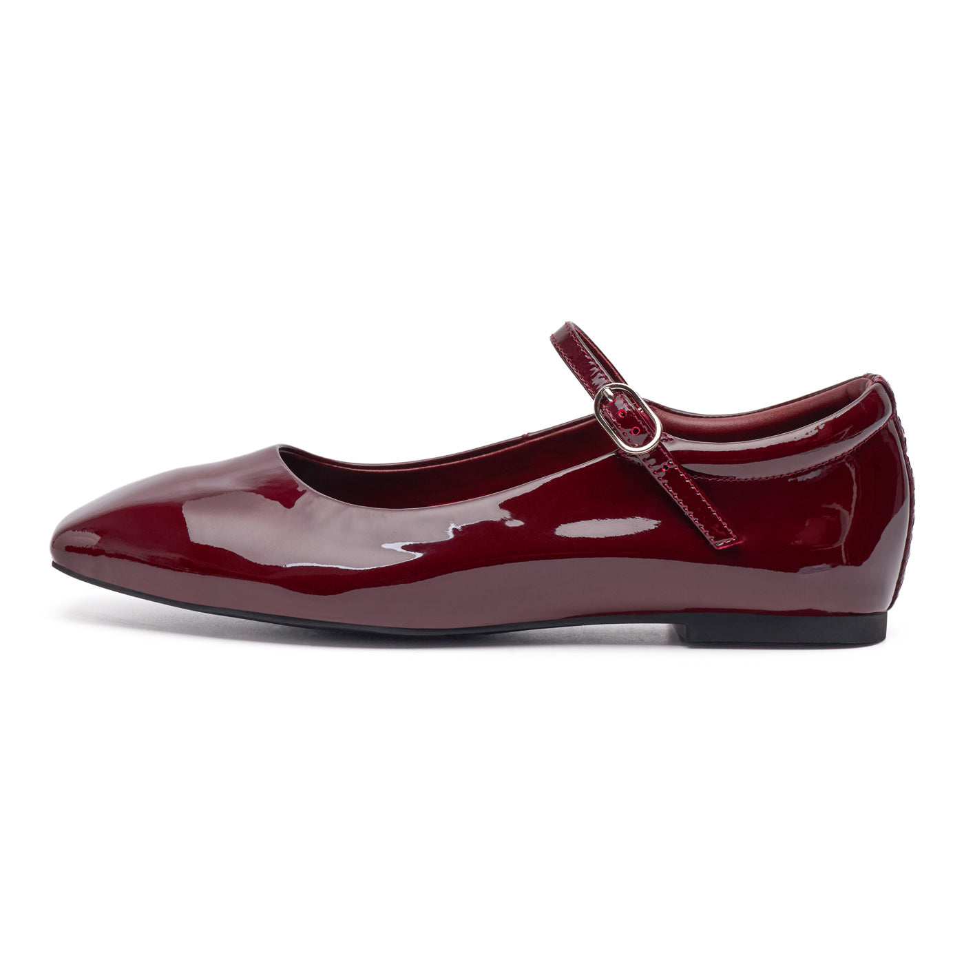 WODEN STB WOMENS Maya Patent Ballerina 248 Cherry