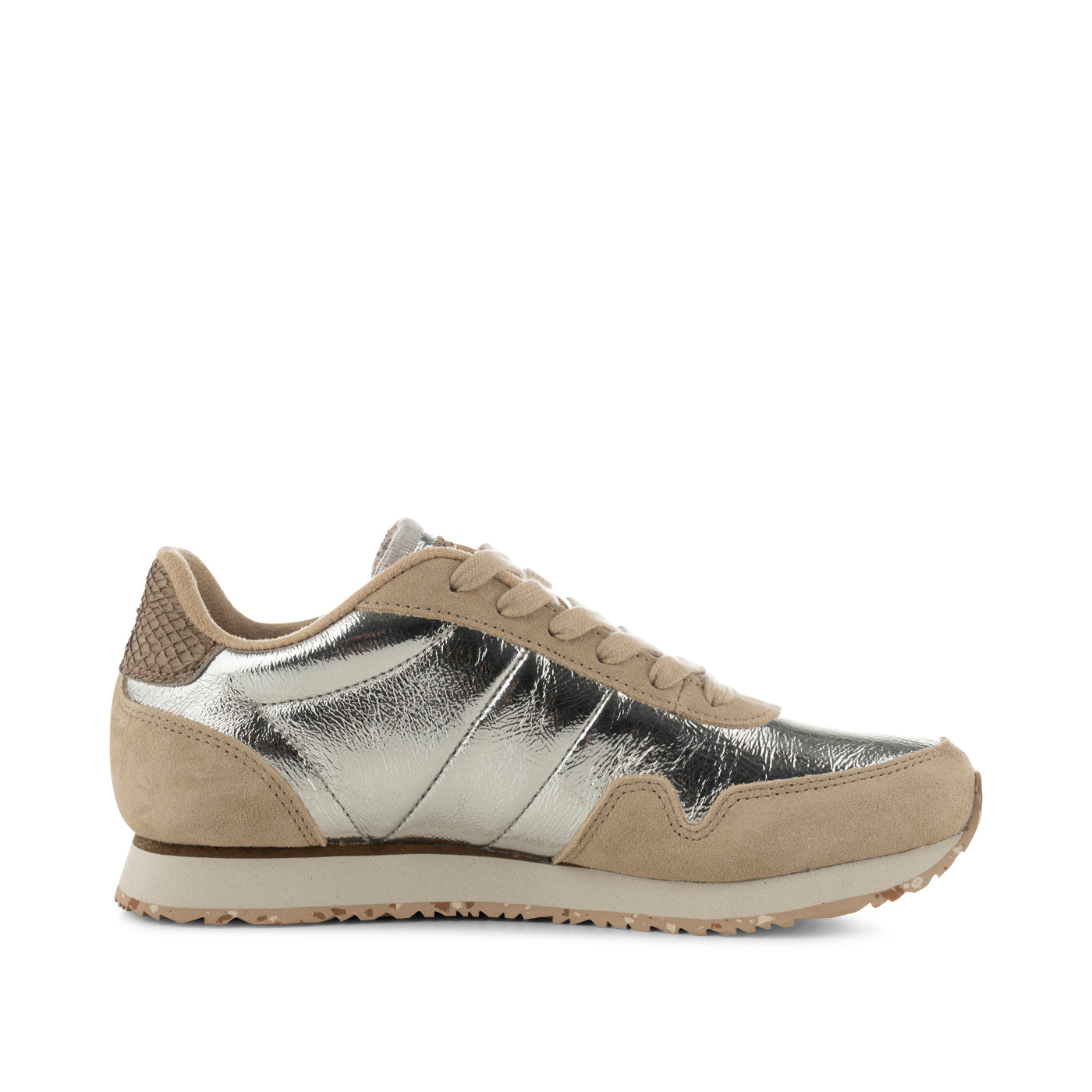 WODEN Nora III Metallic Leather Sneakers 039 Silver