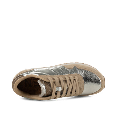 WODEN Nora III Metallic Leather Sneakers 039 Silver