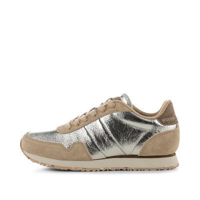 WODEN Nora III Metallic Leather Sneakers 039 Silver