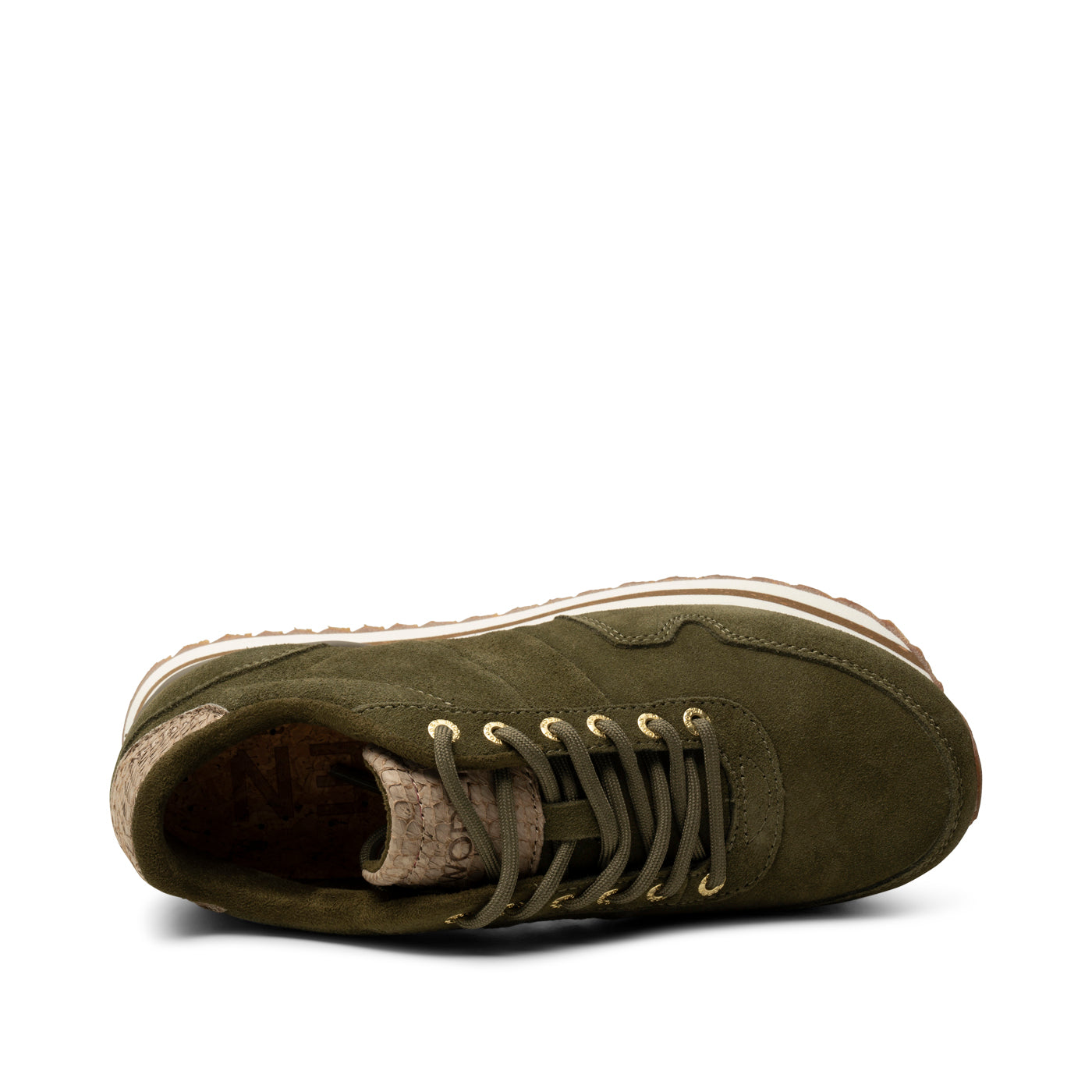 Nora III Suede Plateau - Dark Olive â woden.com