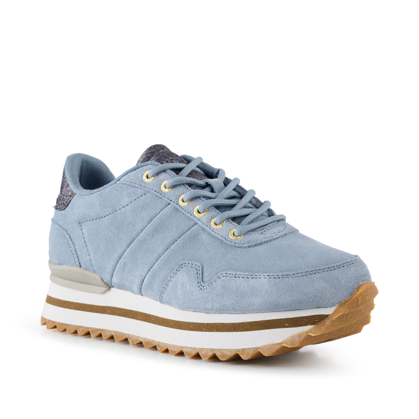 WODEN Nora III Suede Plateau Sneakers 832 Dusty Blue