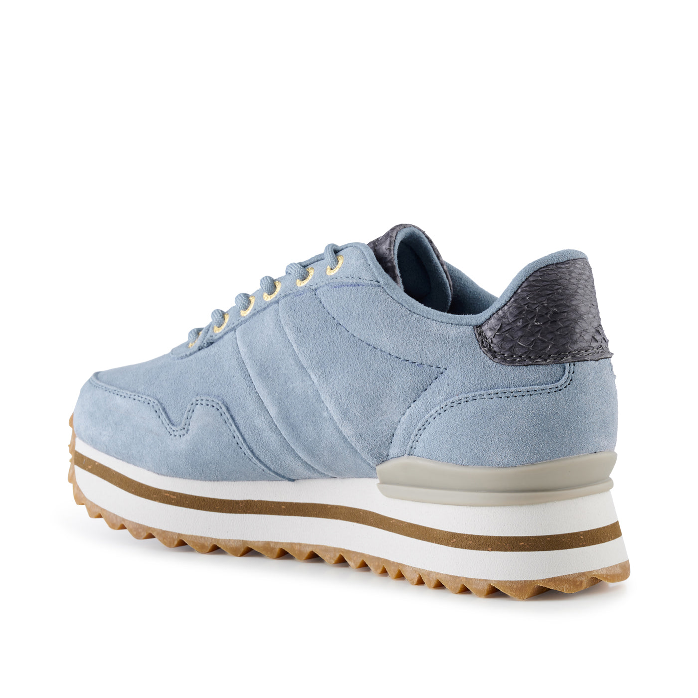 WODEN Nora III Suede Plateau Sneakers 832 Dusty Blue