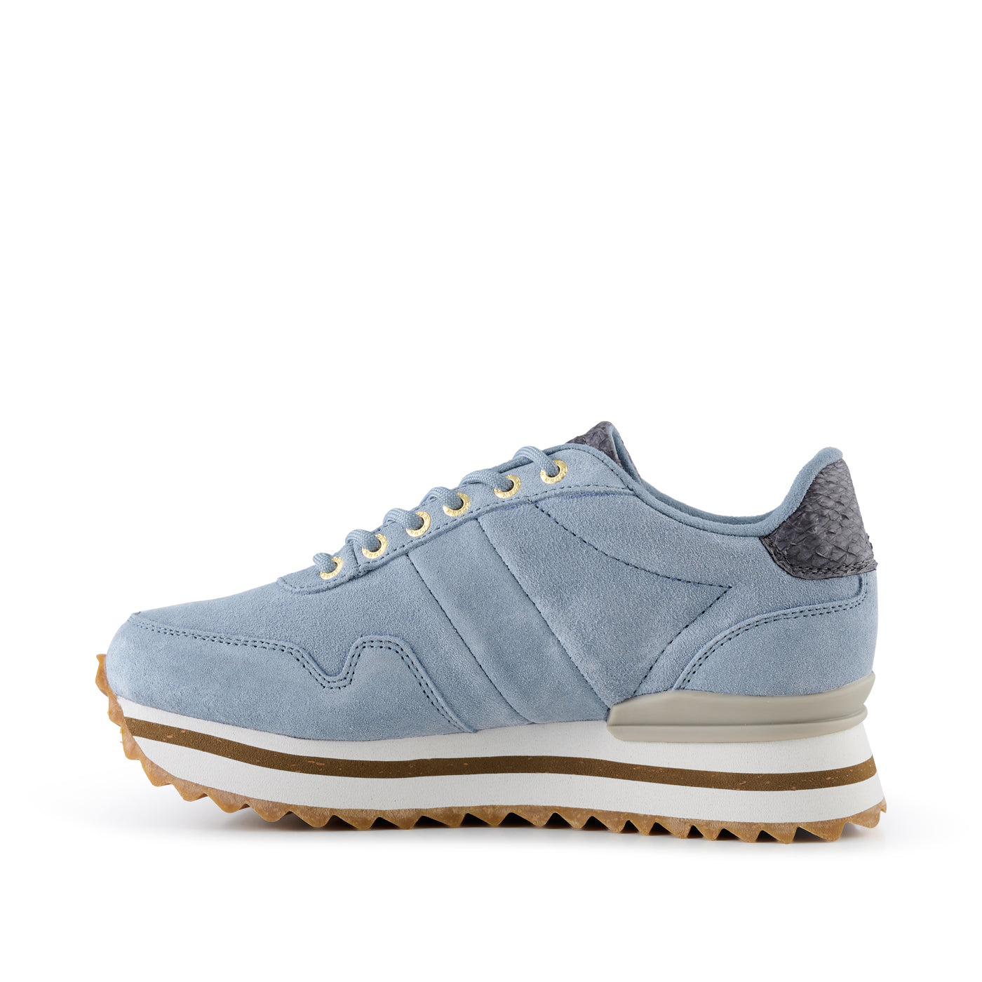 WODEN Nora III Suede Plateau Sneakers 832 Dusty Blue