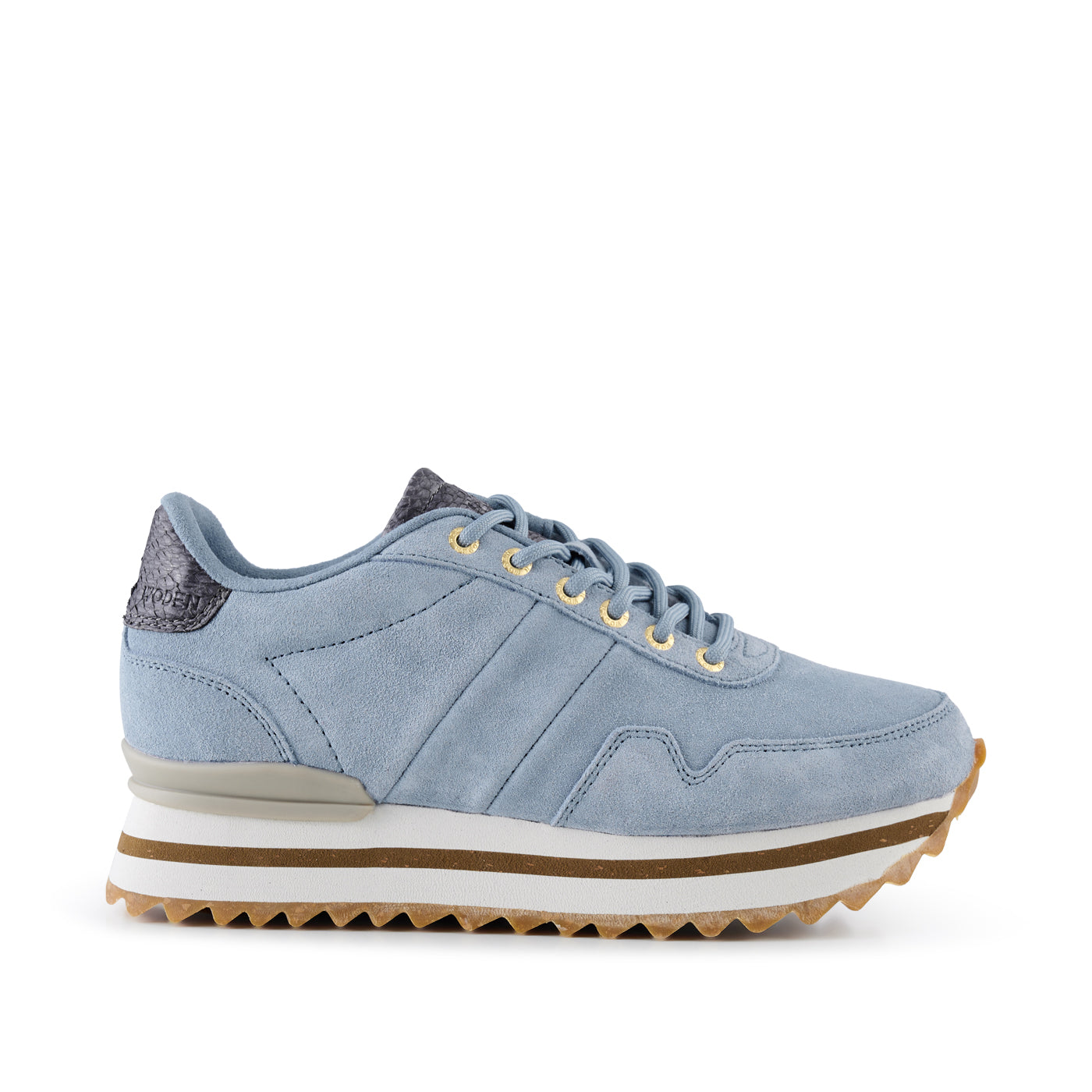 WODEN Nora III Suede Plateau Sneakers 832 Dusty Blue