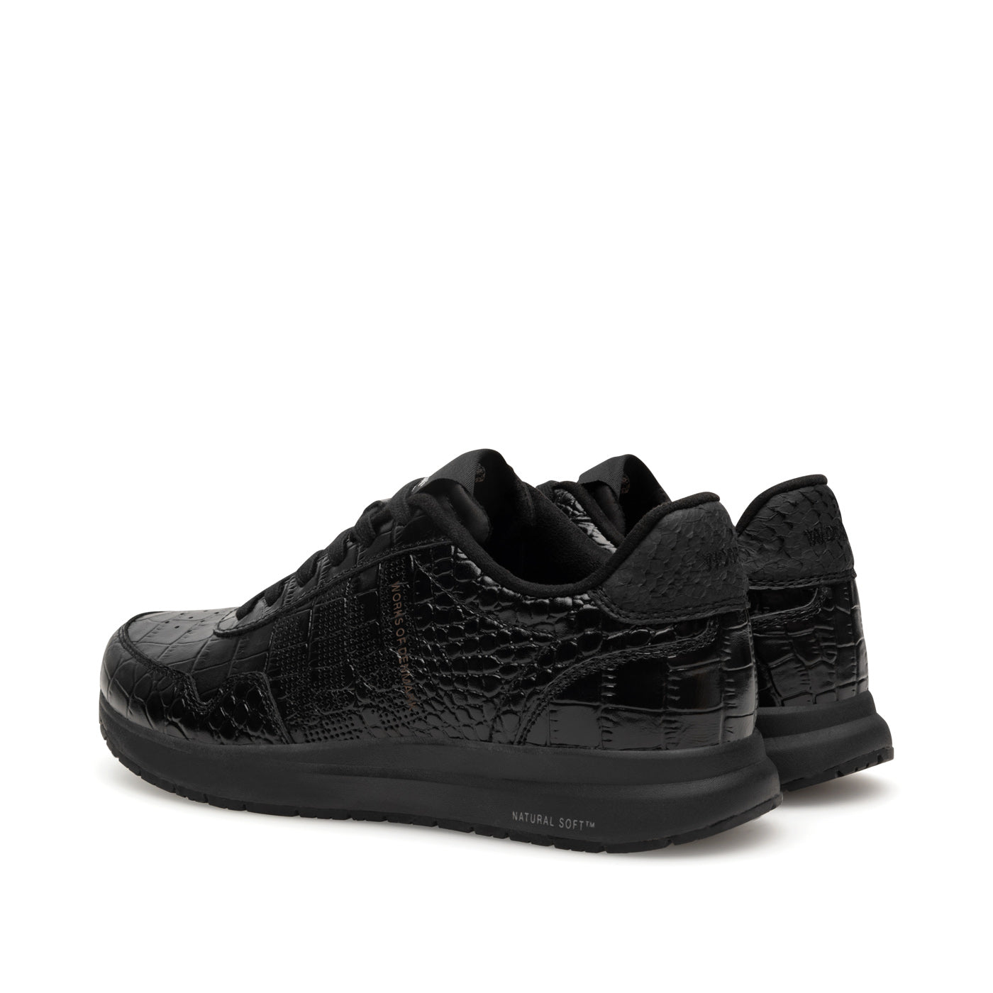 WODEN Nora Natural Soft Croco Sneakers 020 Black