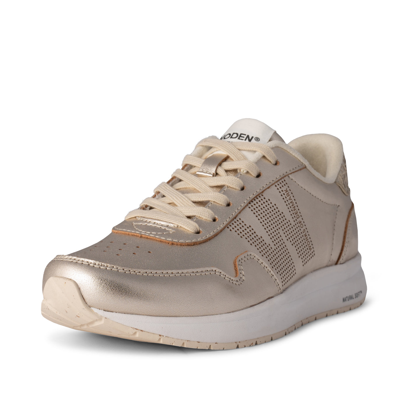 WODEN Nora Natural Soft Metallic Sneakers 045 Gold