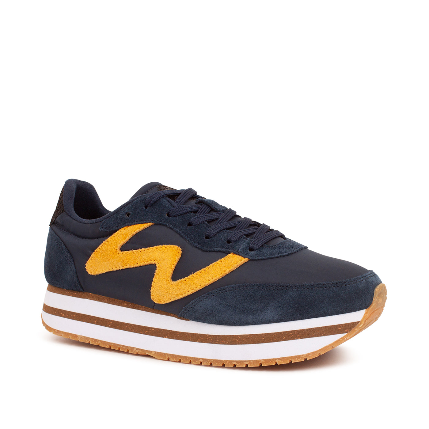 WODEN Olivia Plateau II Sneakers 638 Navy/Autumn Blaze