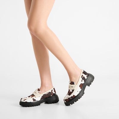 WODEN STB WOMENS Posey Animal Loafers 357 Cow