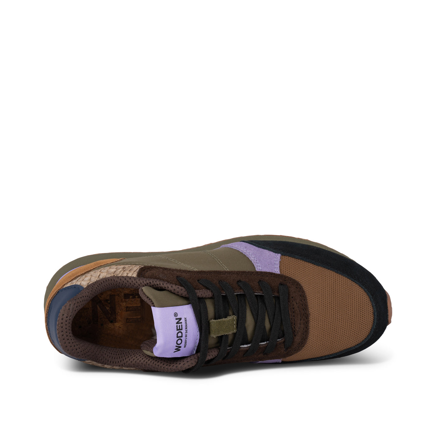 WODEN Ronja Sneakers 214 Dark Olive/Orchid