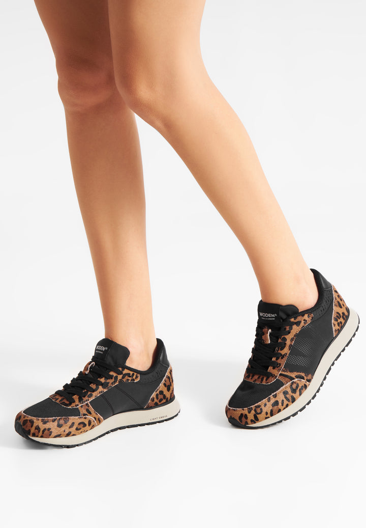 Ronja Cowhair - Leopard/Black – woden.com