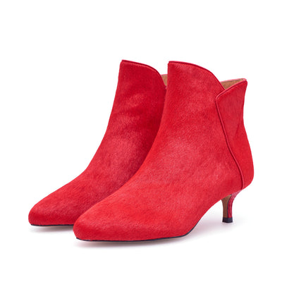 WODEN STB WOMENS Saga Cowhair Heels 391 Flame